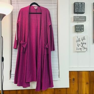 LuLaRoe Sarah, Sugar Plum Purple Duster/Sweater XL